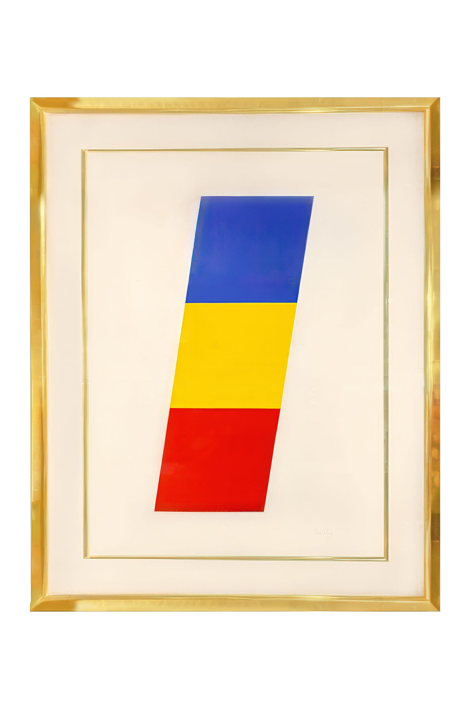 Ellsworth Kelly Lithograph Blue Yellow Red