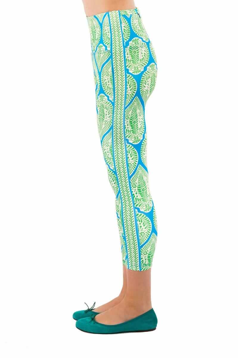 Leggings - Indian Summer Blue Green