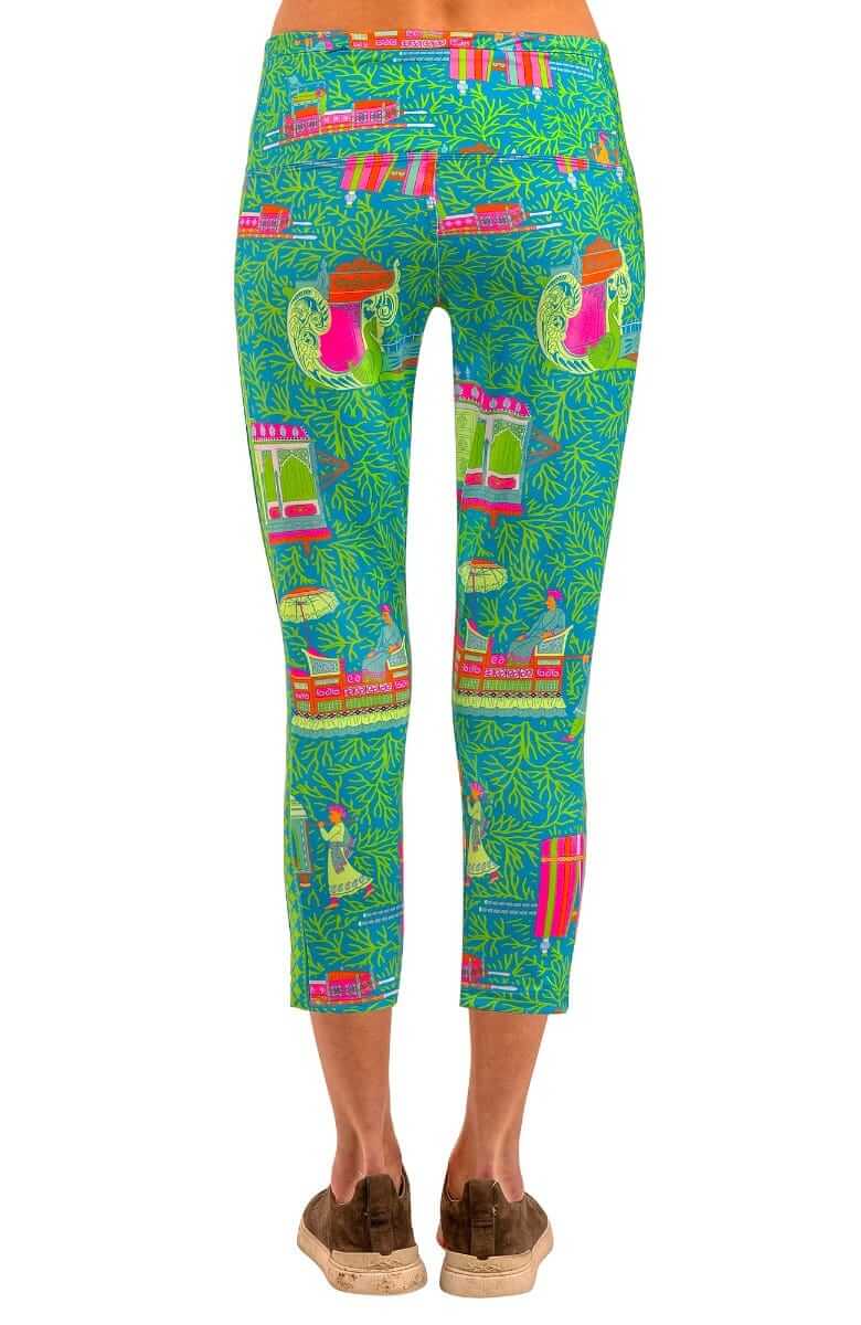 Leggings - Plentiful Paisley Turquoise