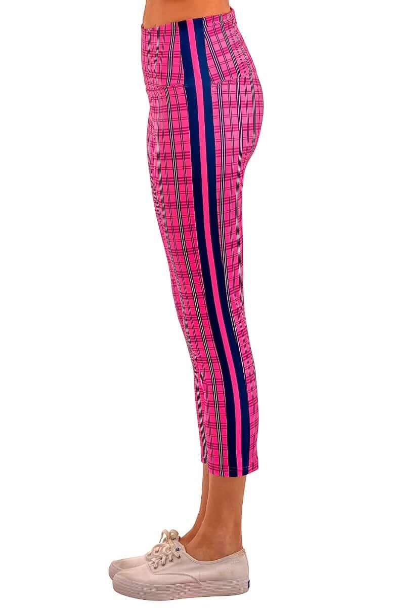 Leggings - Sunshine Plaid Pink