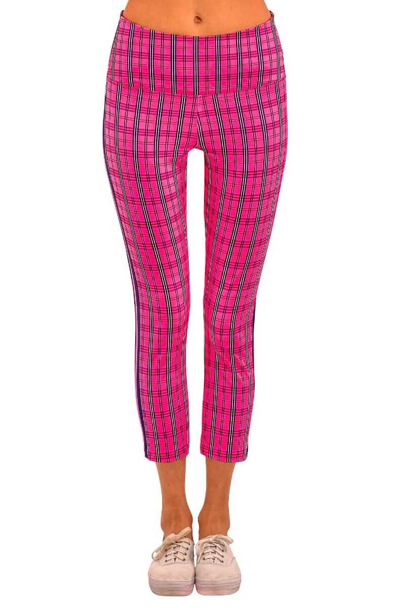 Leggings - Sunshine Plaid Pink