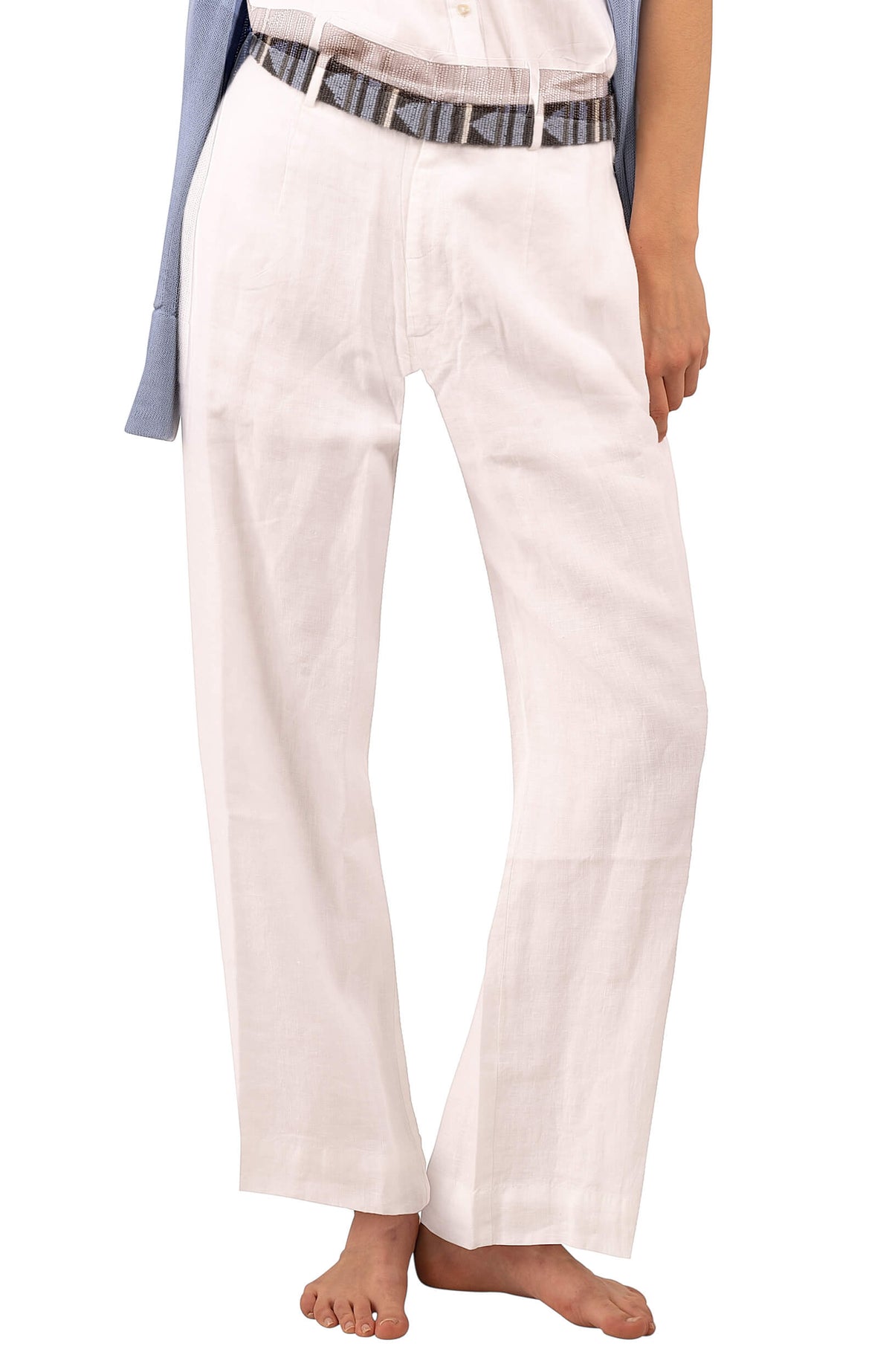 Bacall Linen Trousers - La Di Da White