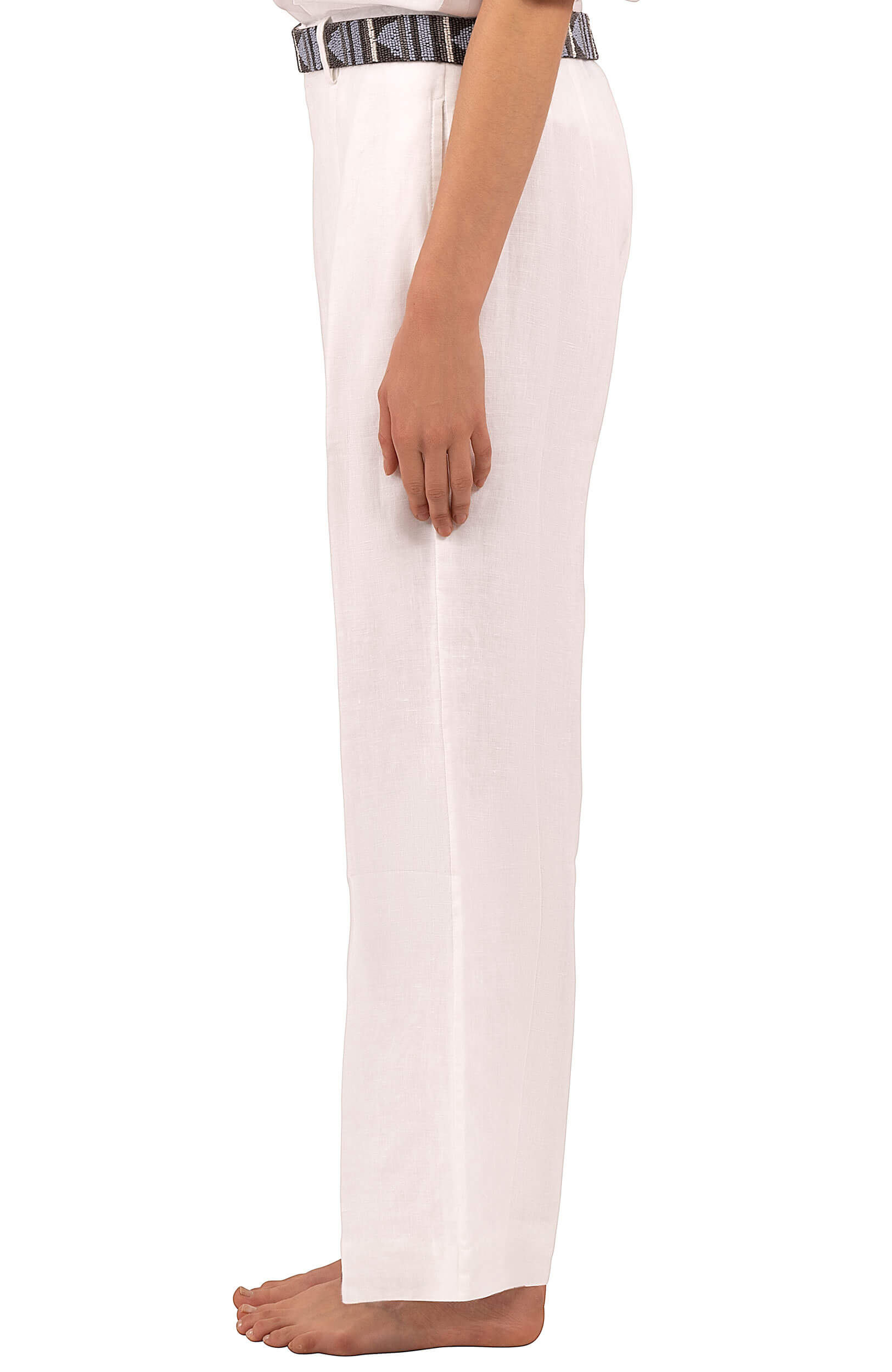 Bacall Linen Trousers - La Di Da White