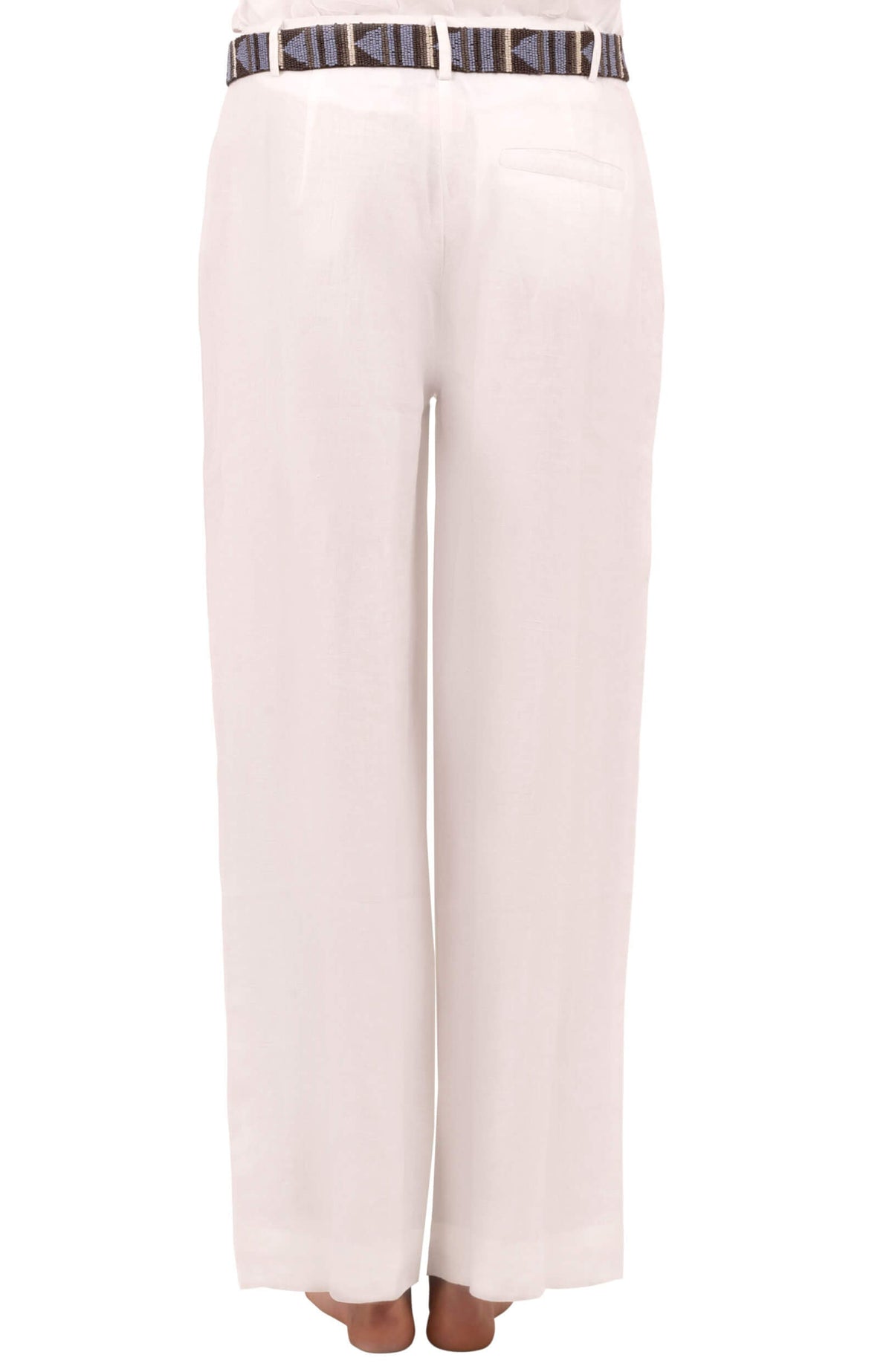 Bacall Linen Trousers - La Di Da White