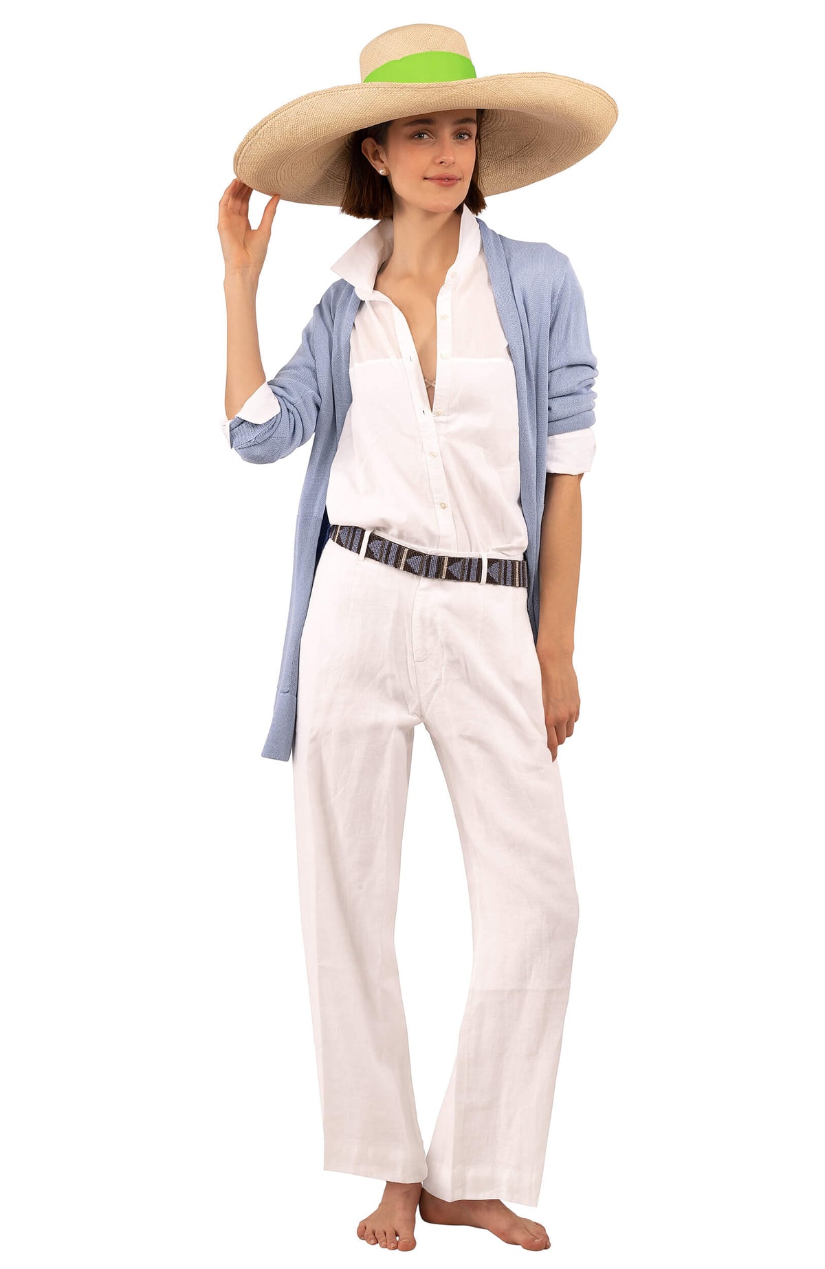 Bacall Linen Trousers - La Di Da White