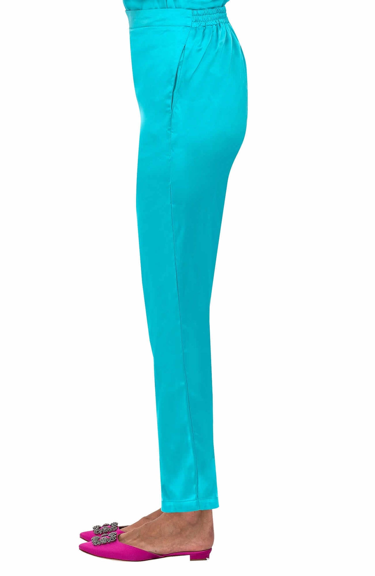 Pull On Pant - Mix Master Solid Turquoise