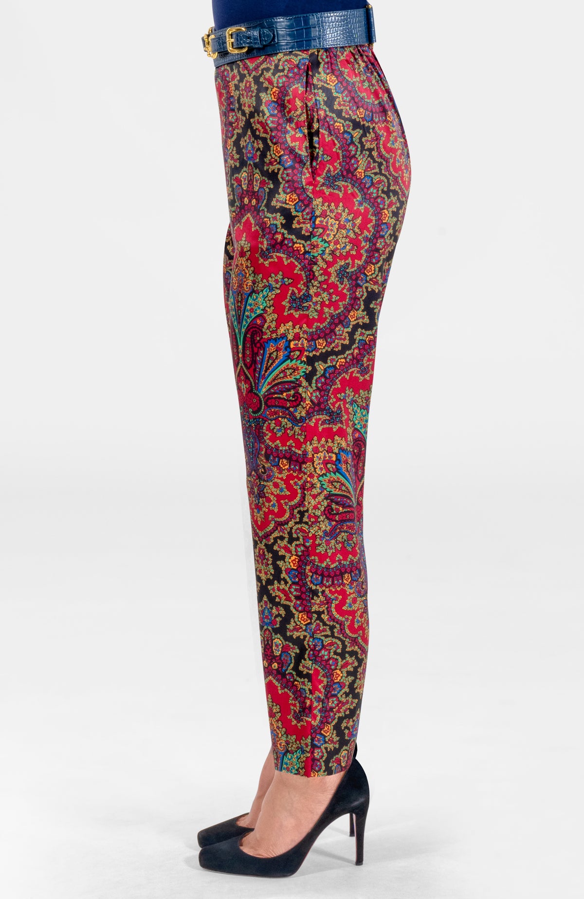 Preparatory Savile Pants - Passion Paisley Black