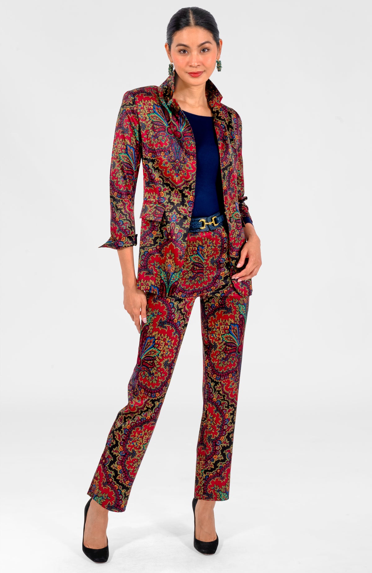 Preparatory Savile Pants - Passion Paisley Black