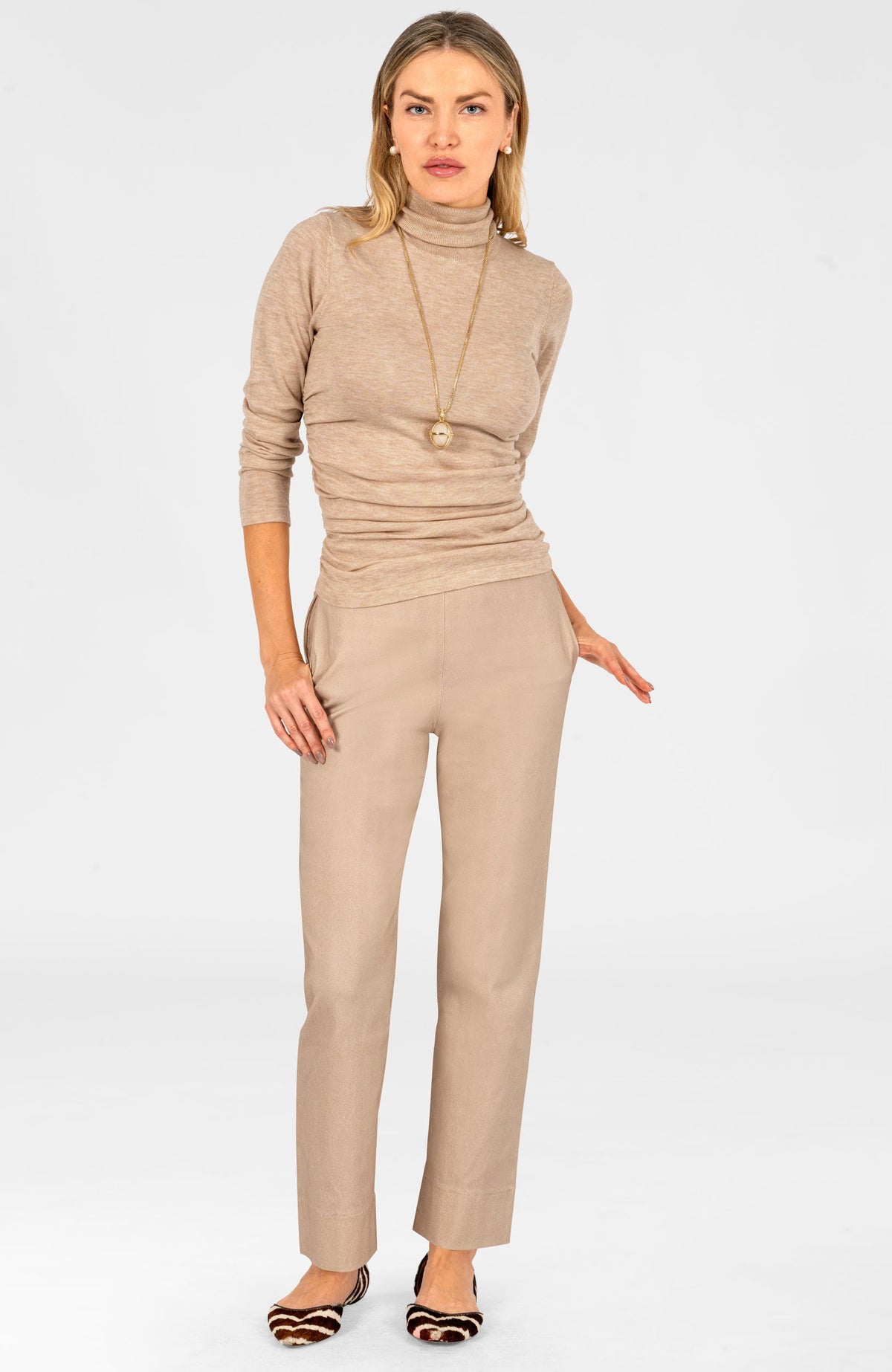 Say Yes Pull On Pants Classic Khaki