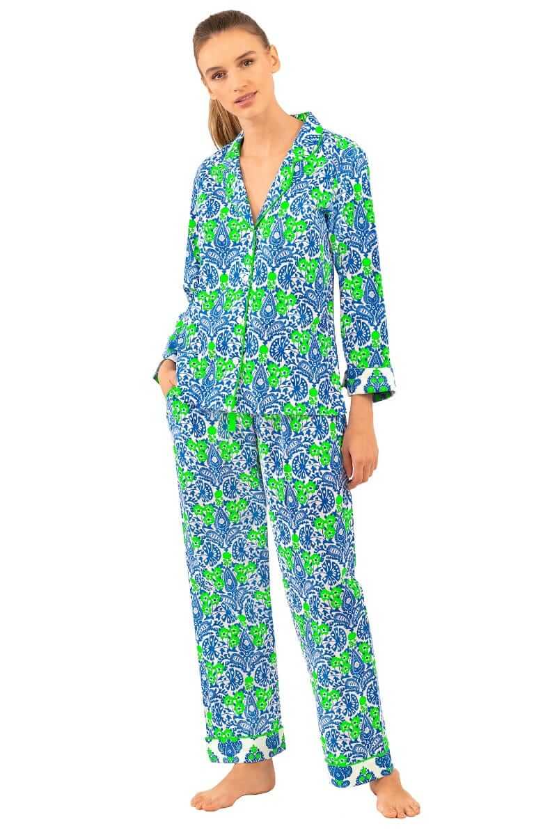 PJ Set - East India Blue Kelly