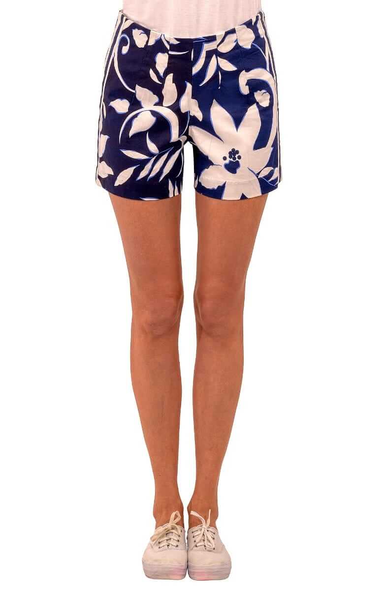 Shorty Shorts - Full Bloom Navy