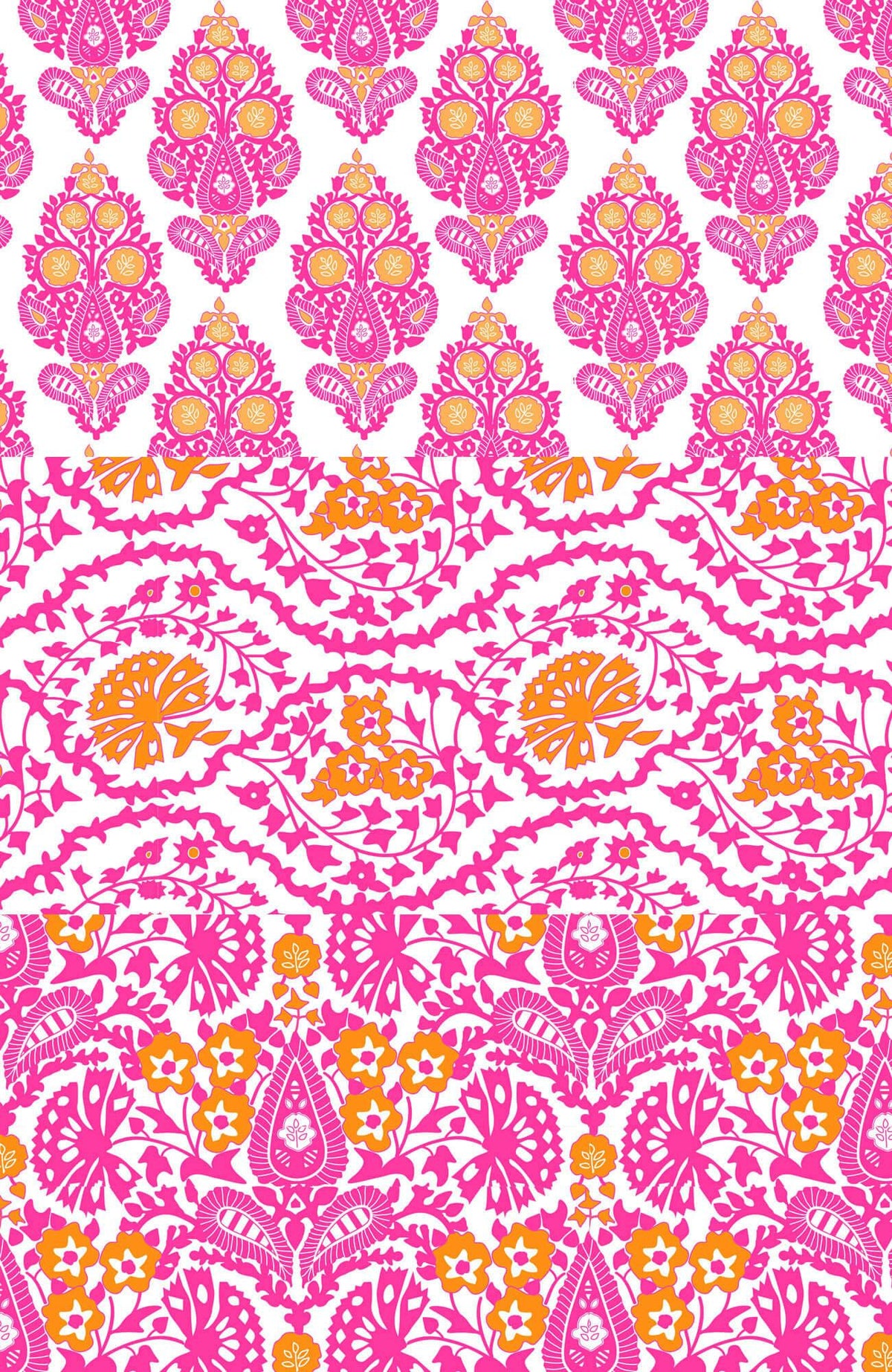 Dreaming Long Skirt - East India - Final Sale Pink Orange