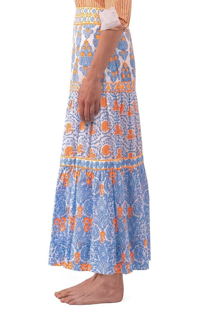 Dreaming Long Skirt - East India - Final Sale Periwink Orange