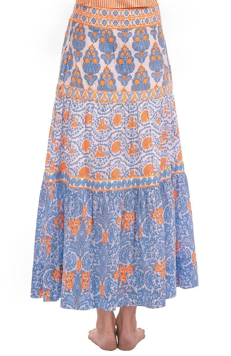 Dreaming Long Skirt - East India - Final Sale Periwink Orange