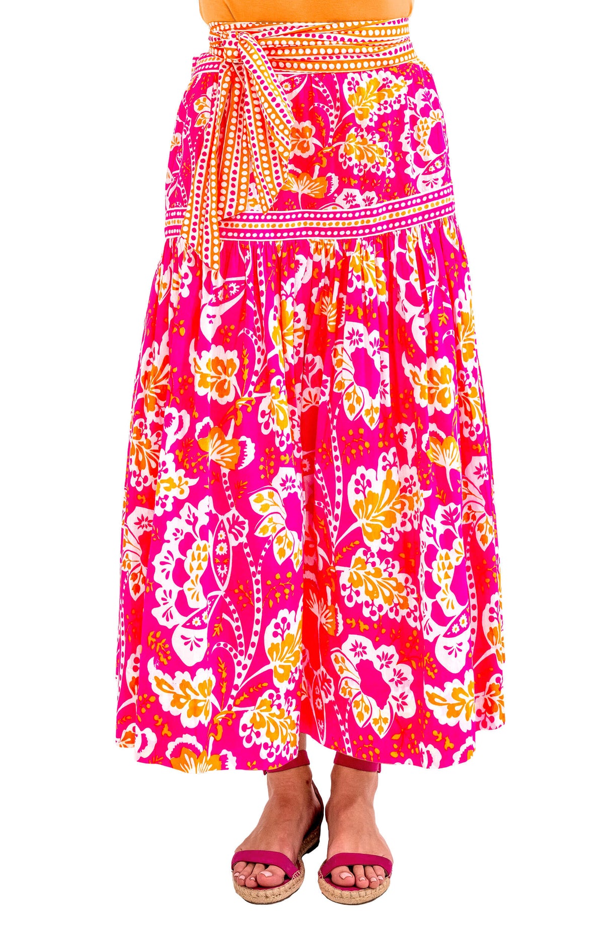 Summer Dreaming Skirt - Flora Pink Orange