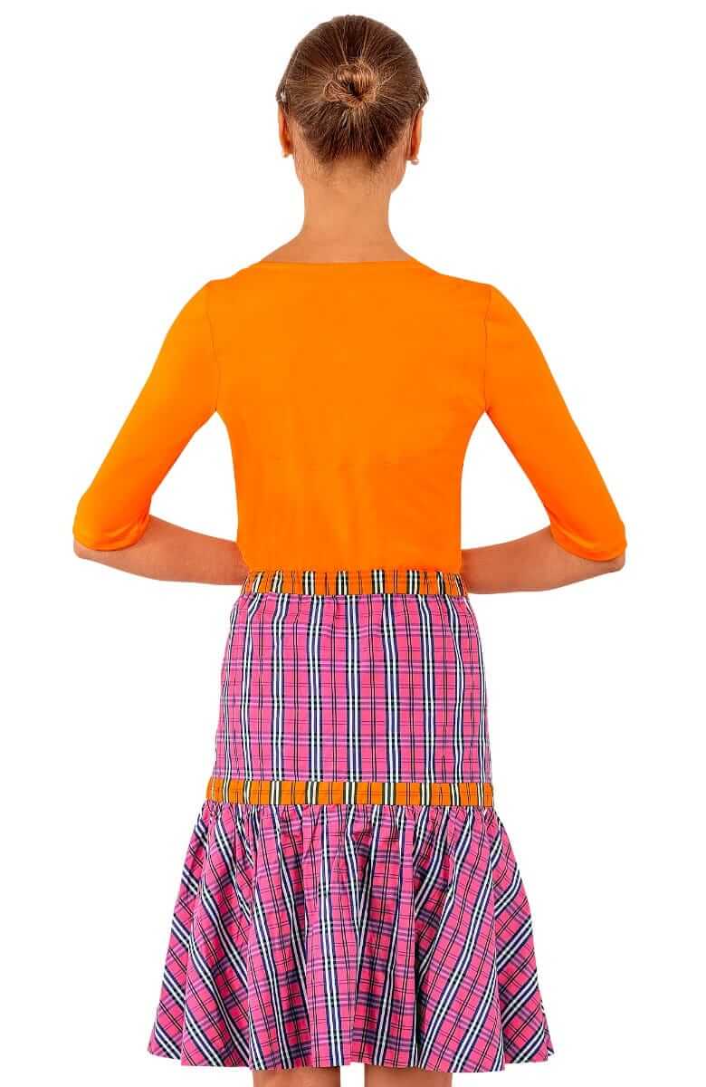 Stefania Skirt - Sunshine Plaid - Final Sale Pink