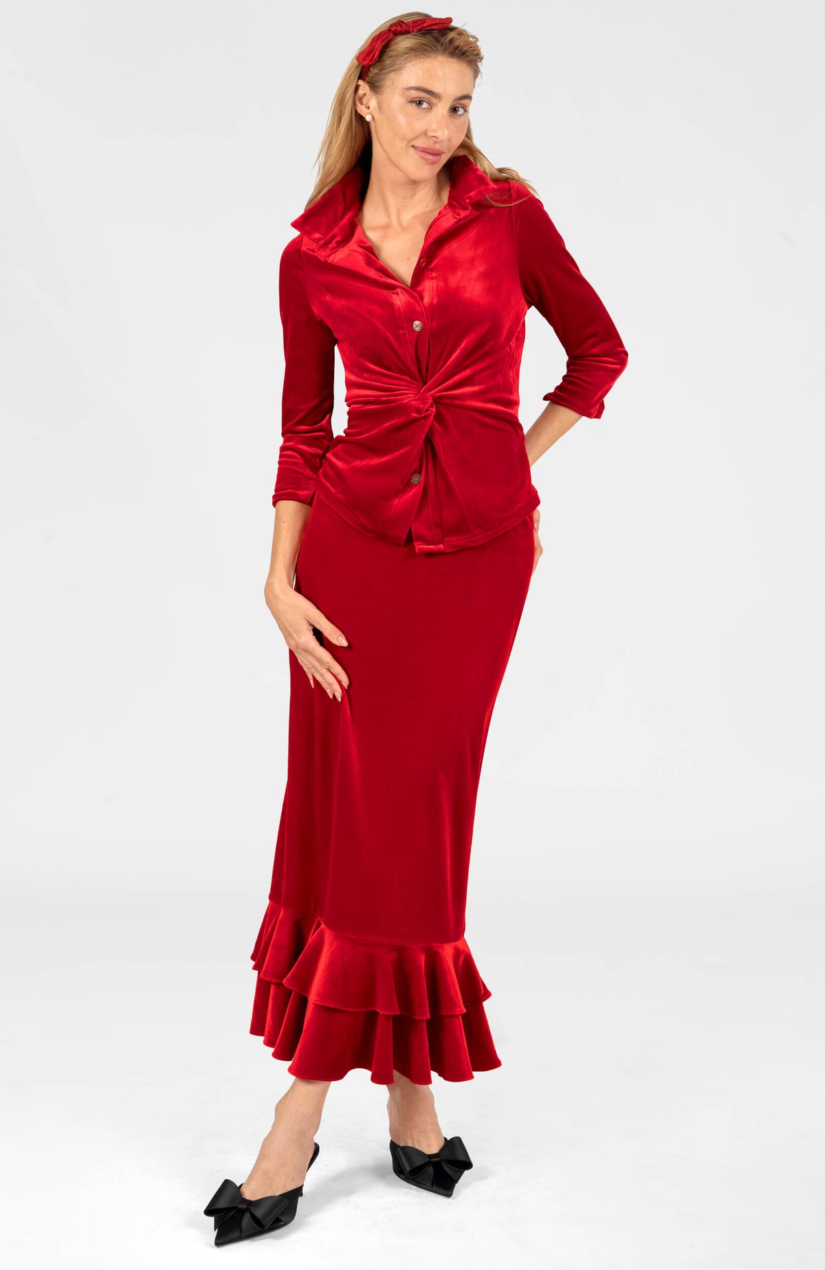Grand Finale Maxi Skirt - Silky Velvet