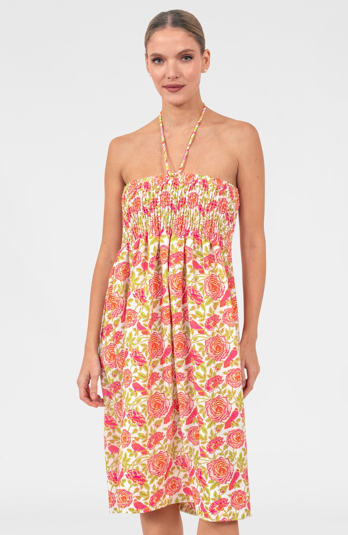 Haight Ashbury Skirt/Dress - Smell The Roses Pink Lime NULL