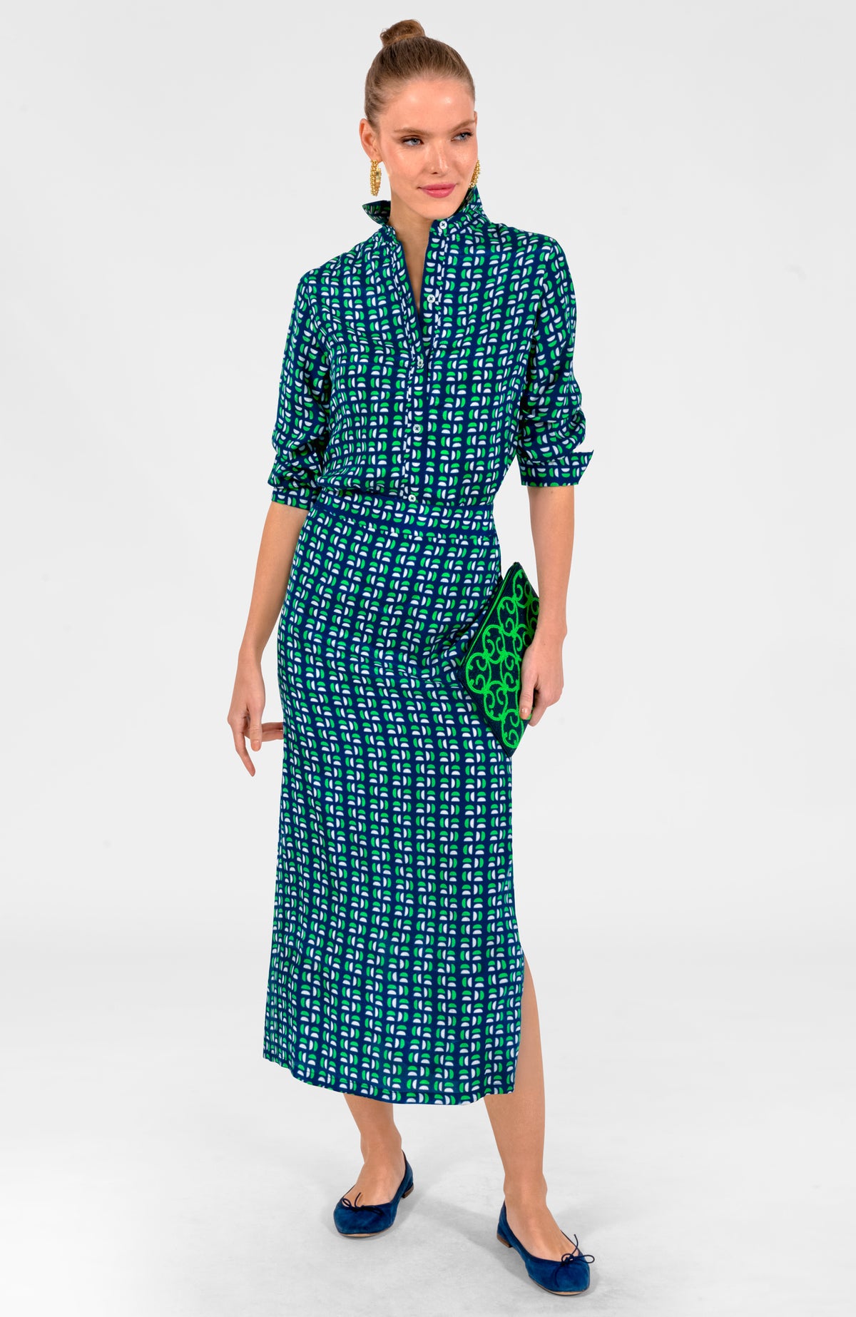 Waxing Crescent Skirt Navy
