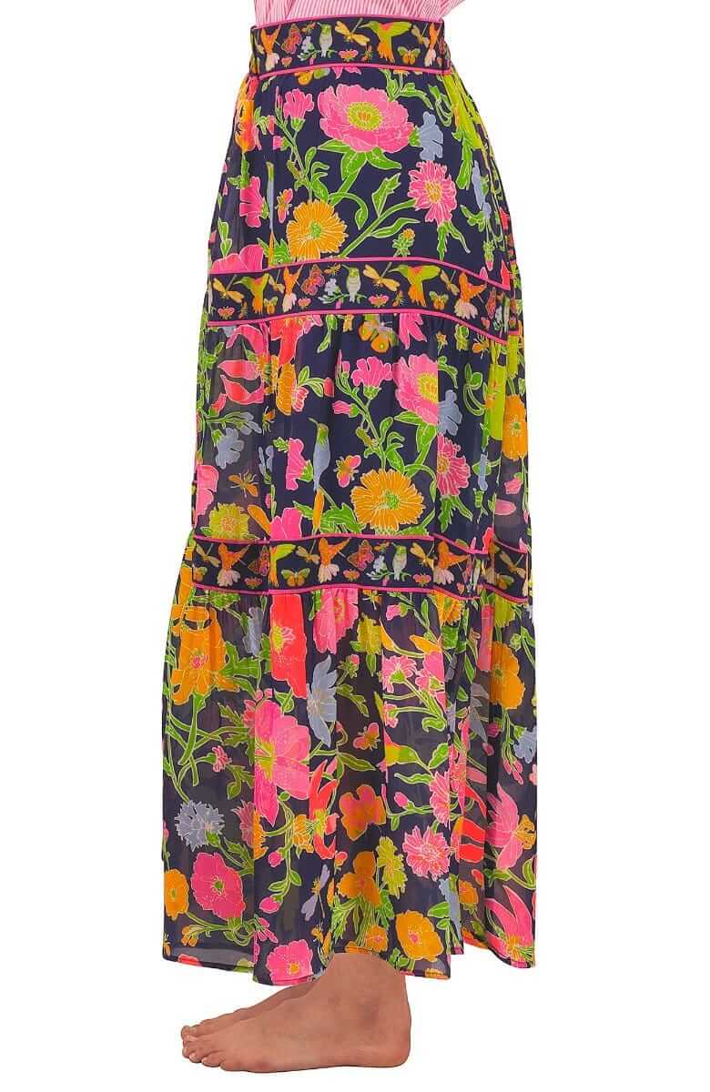 Impanema Long Skirt - Birds &amp; Bees Navy