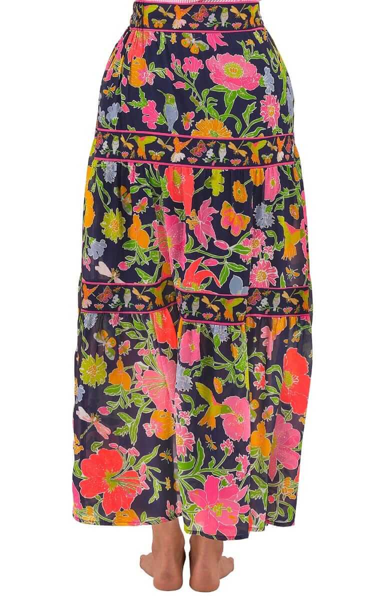 Impanema Long Skirt - Birds &amp; Bees Navy