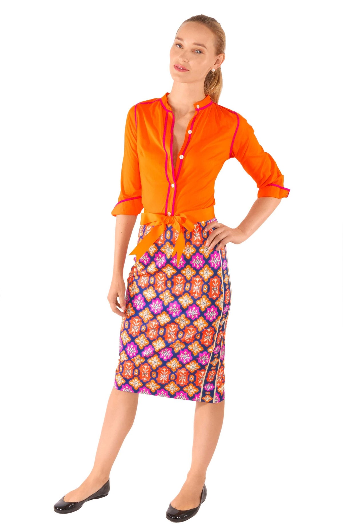 Jersey Pencil Skirt - Haveli - Final Sale