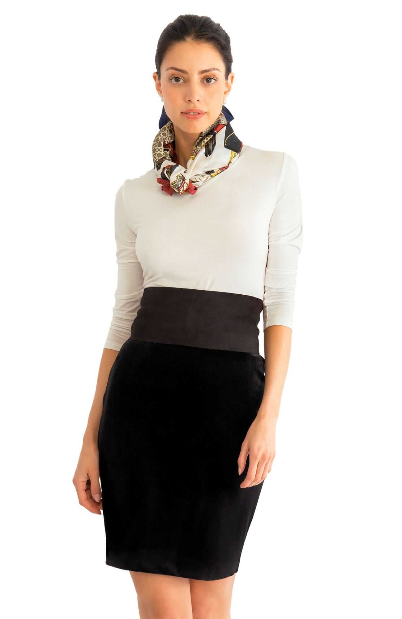 Pencil Skirt - Posh Velvet - Final Sale Black
