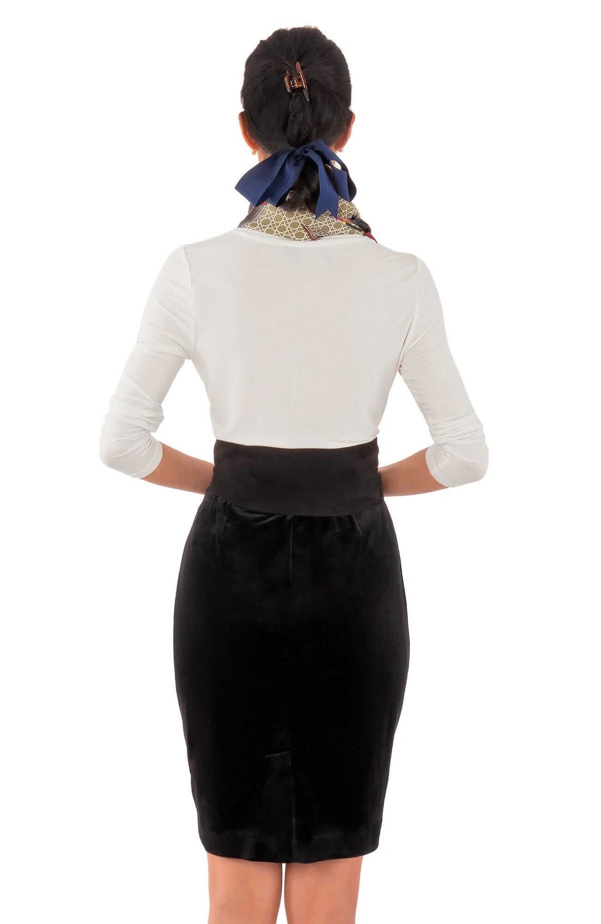 Pencil Skirt - Silky Velvet Black