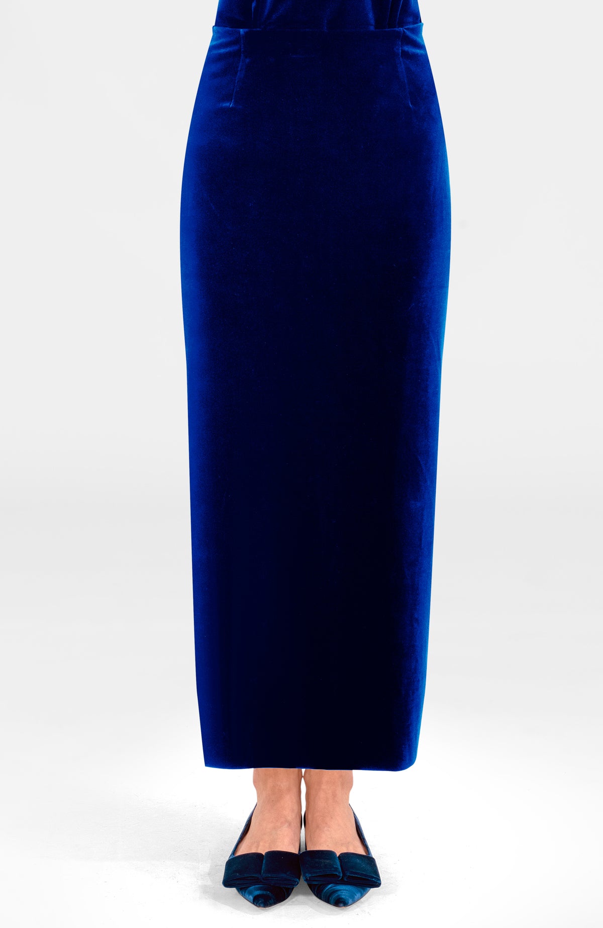 Posh Midi Skirt - Silky Velvet Navy