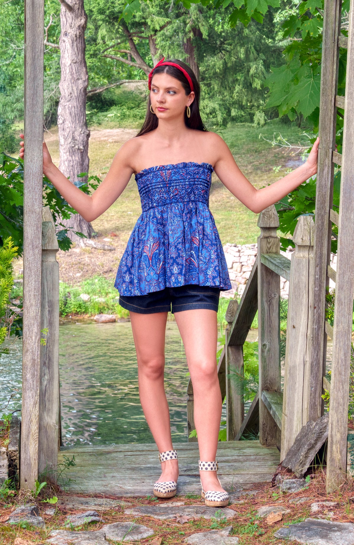 Smocked Mini Skirt/ Top - Passion Paisley Imari