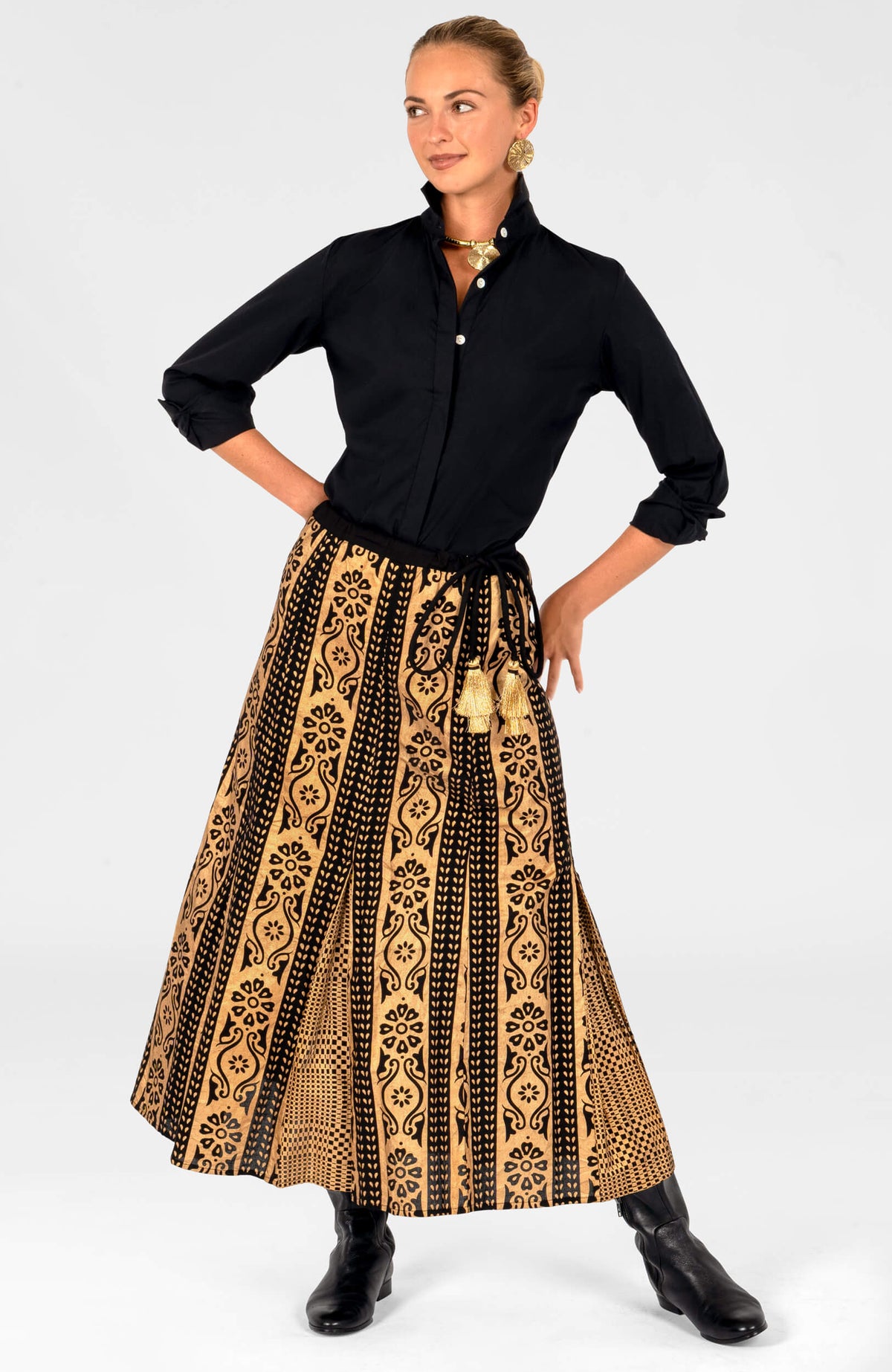 Sunrise Maxi Skirt - Sahara Gold Floral