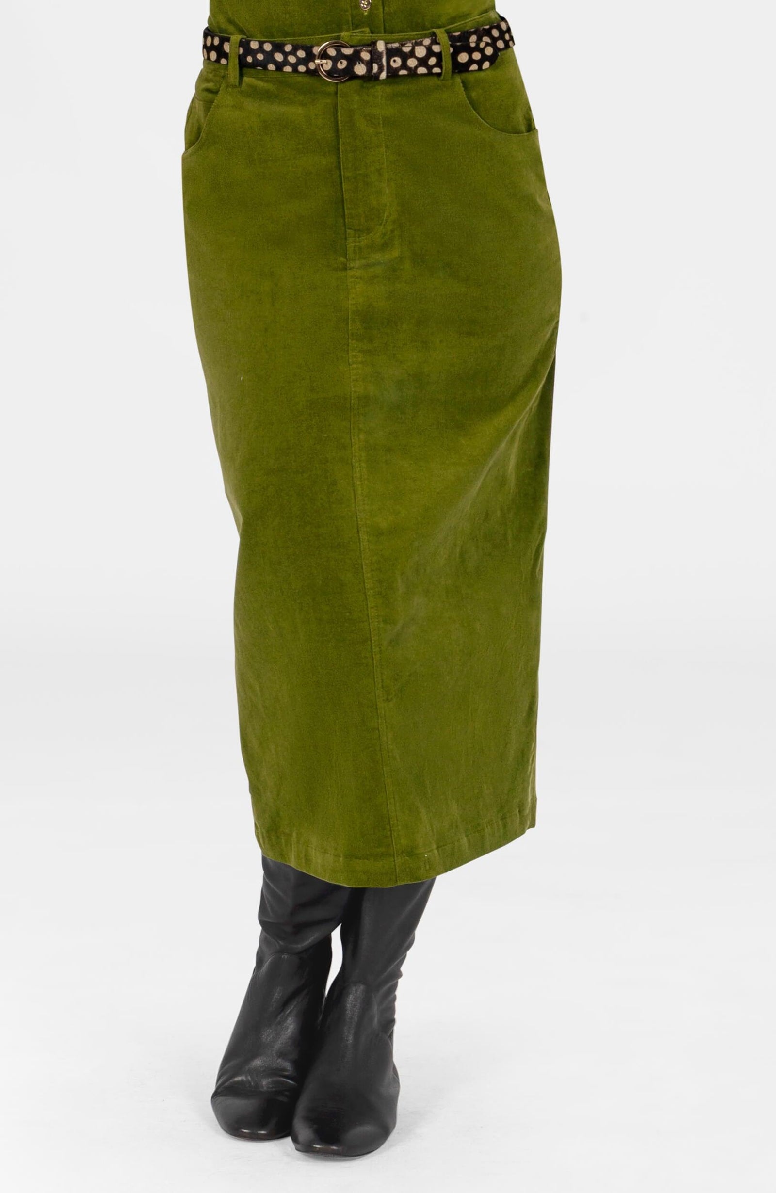 Sleek Skirt - Corduroy Olive