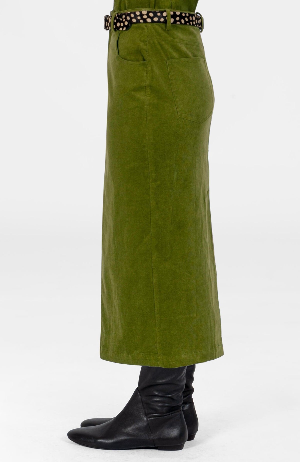 Sleek Skirt - Corduroy Olive