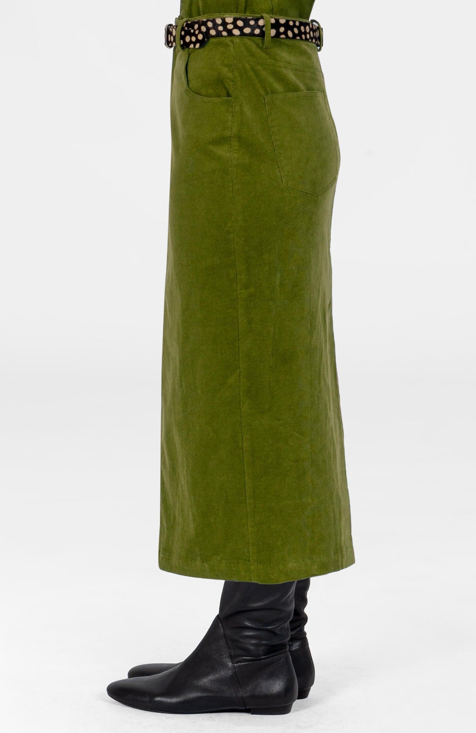 Sleek Skirt - Corduroy Olive