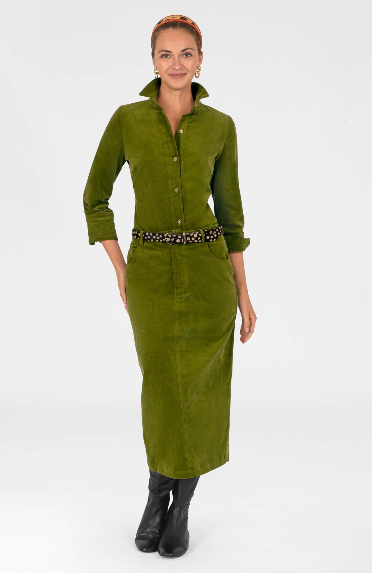Sleek Skirt - Corduroy Olive
