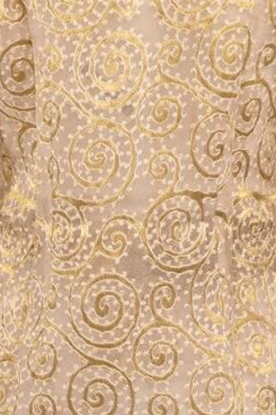 Silk Embroidered Duster Gold