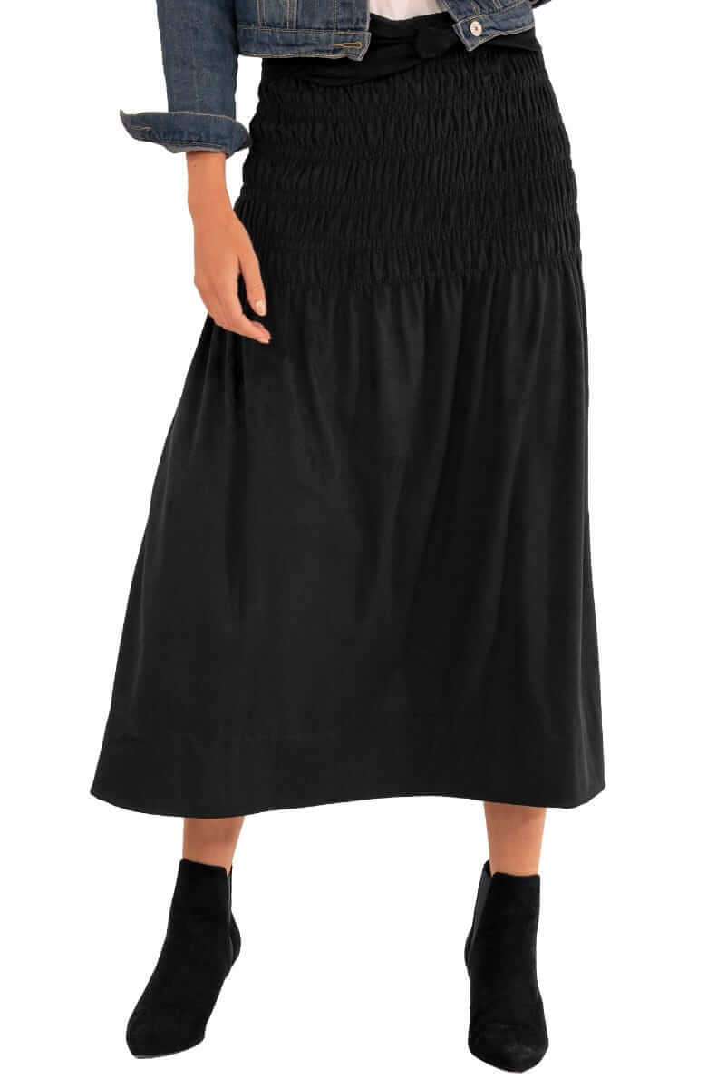 3-4-1 Skirt/Dress - Ultra Suede - Final Sale Black