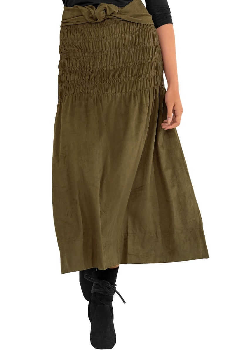 3-4-1 Skirt/Dress - Ultra Suede - Final Sale Olive