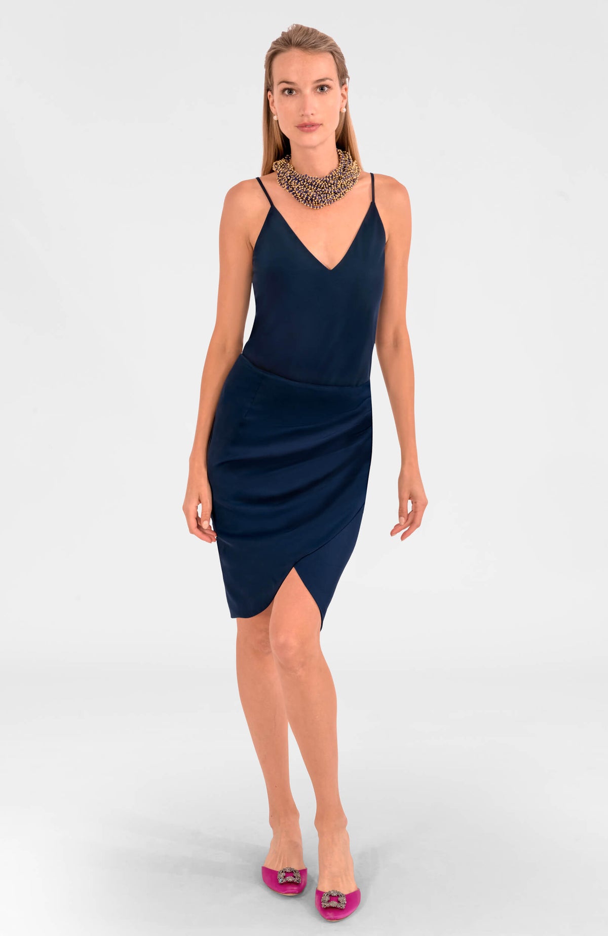 Wrap Skirt - Silky Heaven Navy