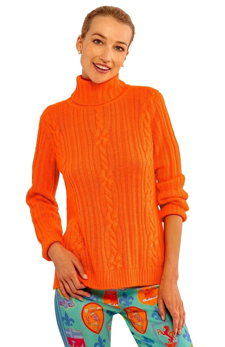 Cable Car Sweater Orange