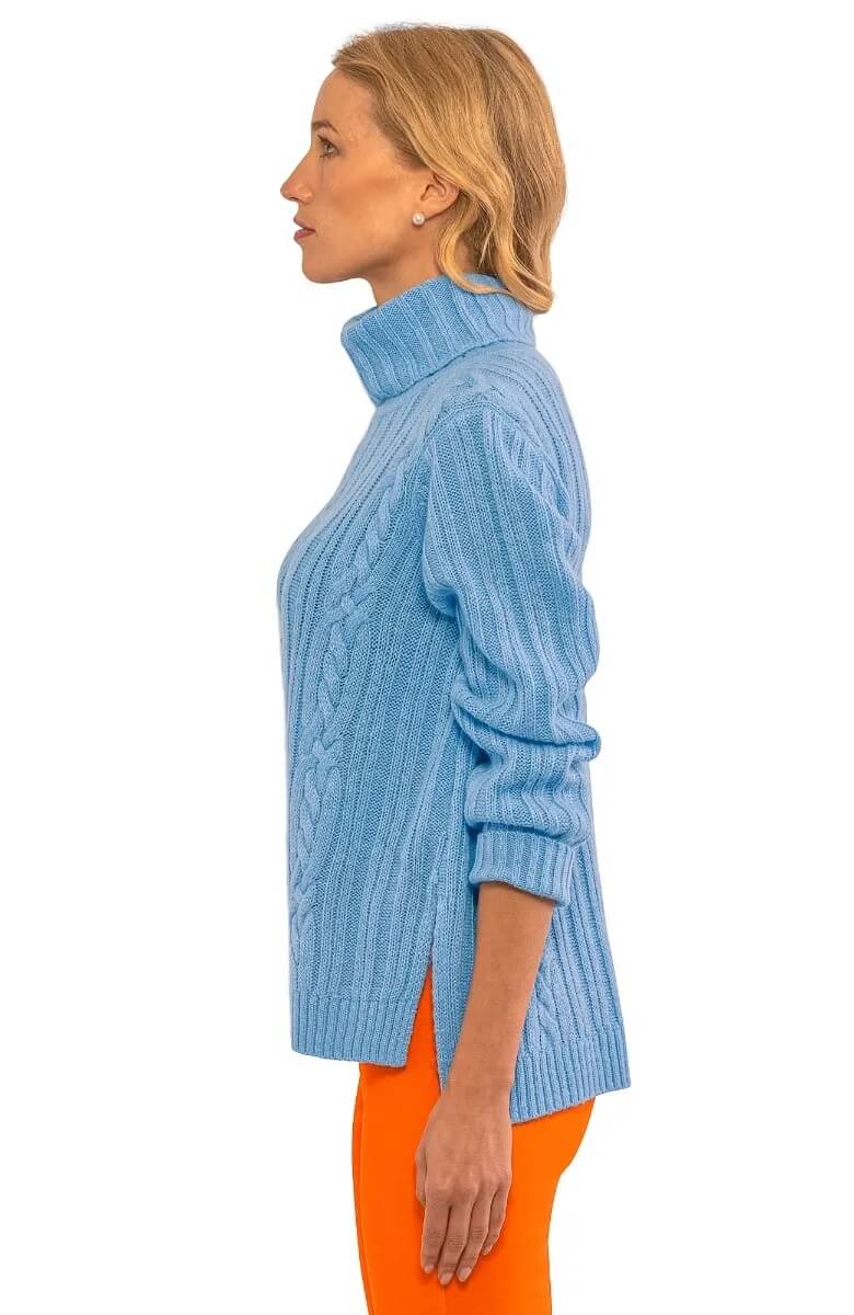 Cable Car Sweater - Final Sale Periwinkle