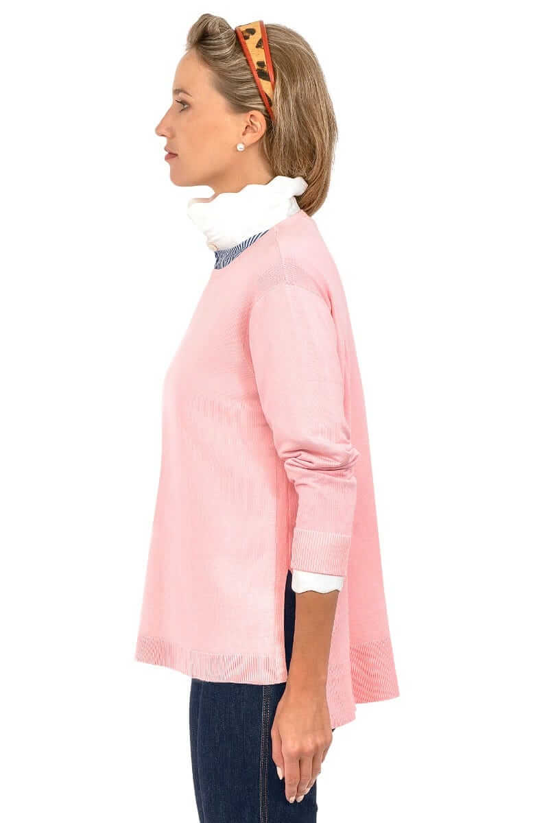 Sneek A Peek Knit Sweater Pale Pink