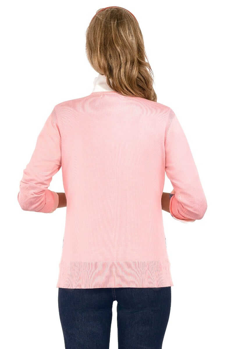 Sneek A Peek Knit Sweater Pale Pink