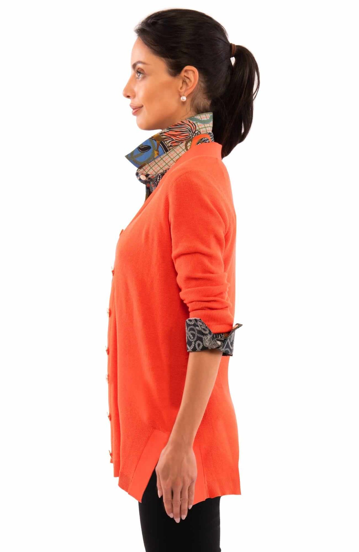 Grosgrain Heaven Cardigan Burnt Orange