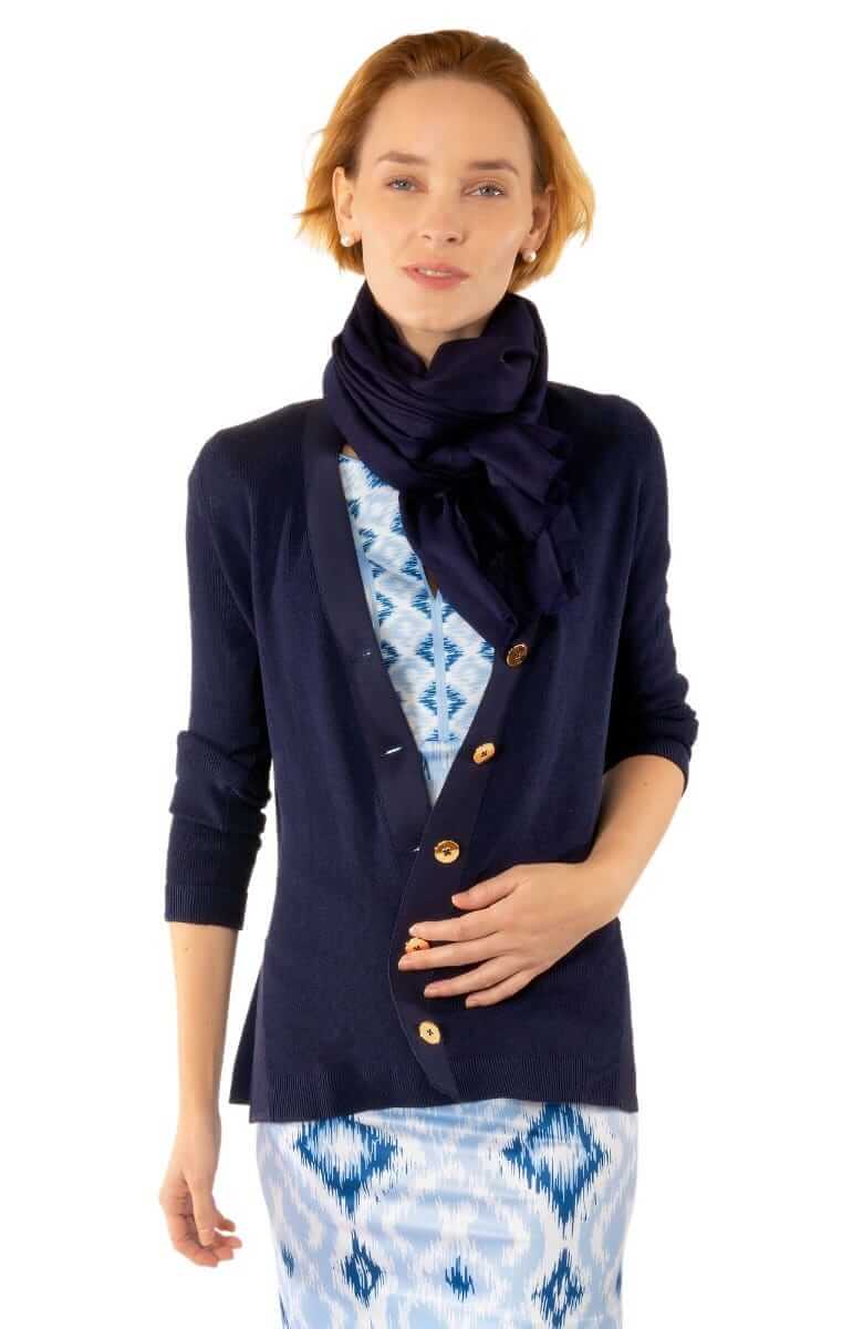 Grosgrain Heaven Cardigan Navy