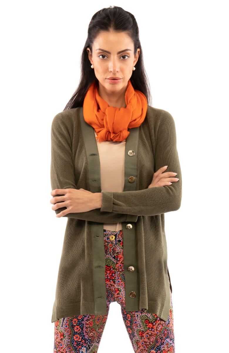 Grosgrain Heaven Cardigan Olive