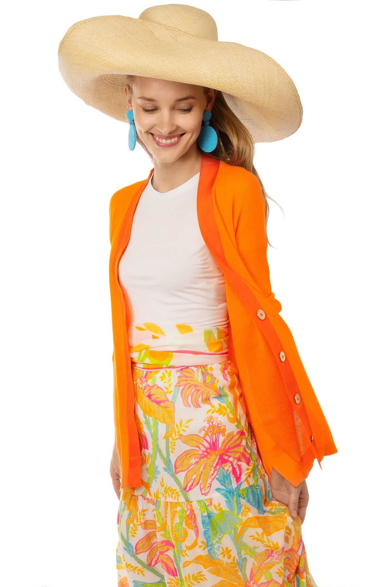 Grosgrain Heaven Cardigan Orange