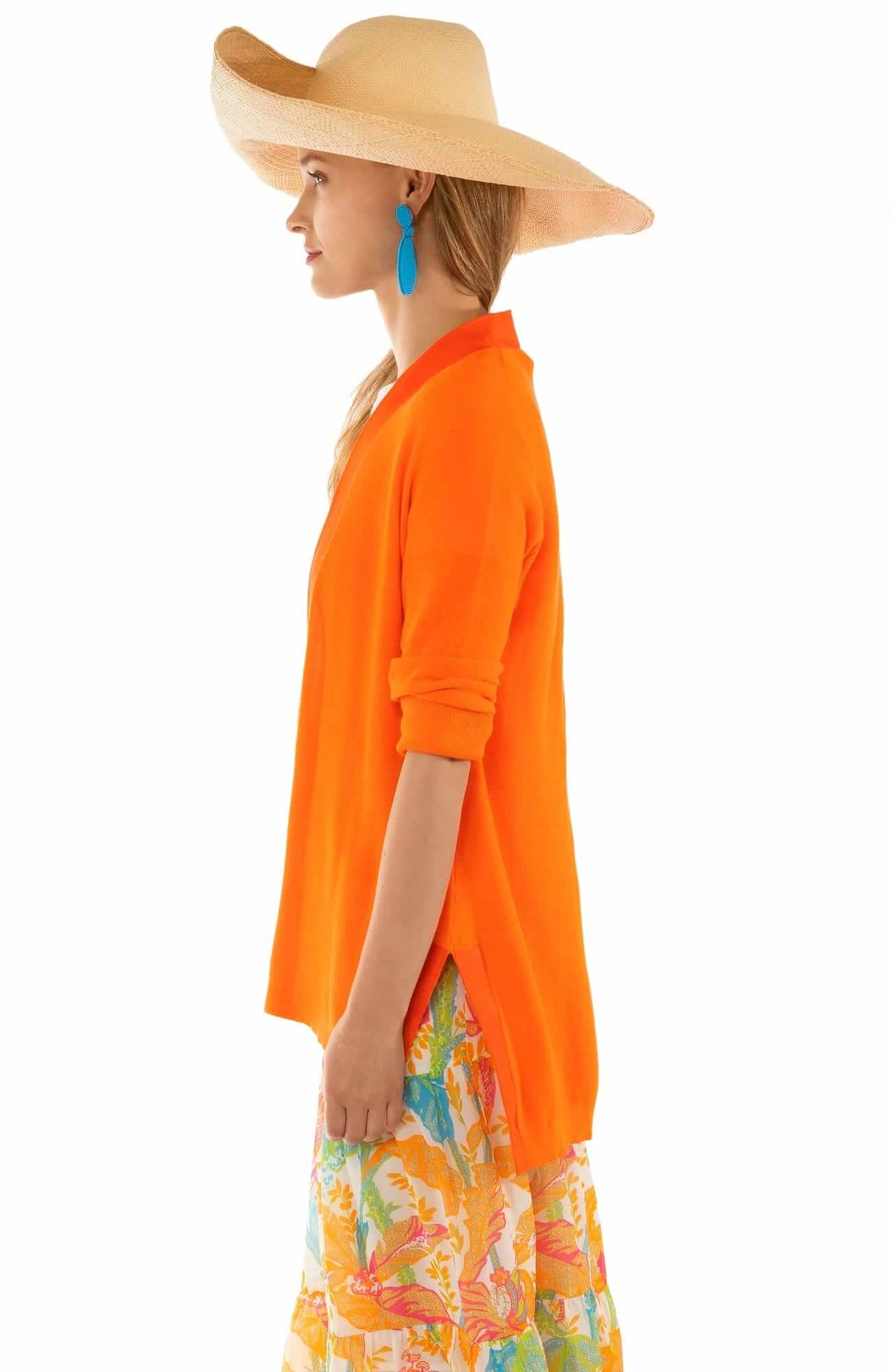 Grosgrain Heaven Cardigan Orange