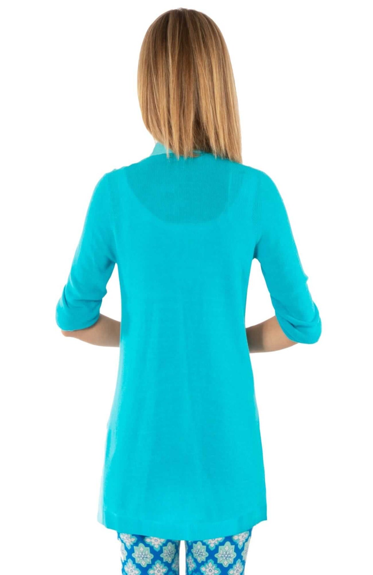 Grosgrain Heaven Cardigan Turquoise