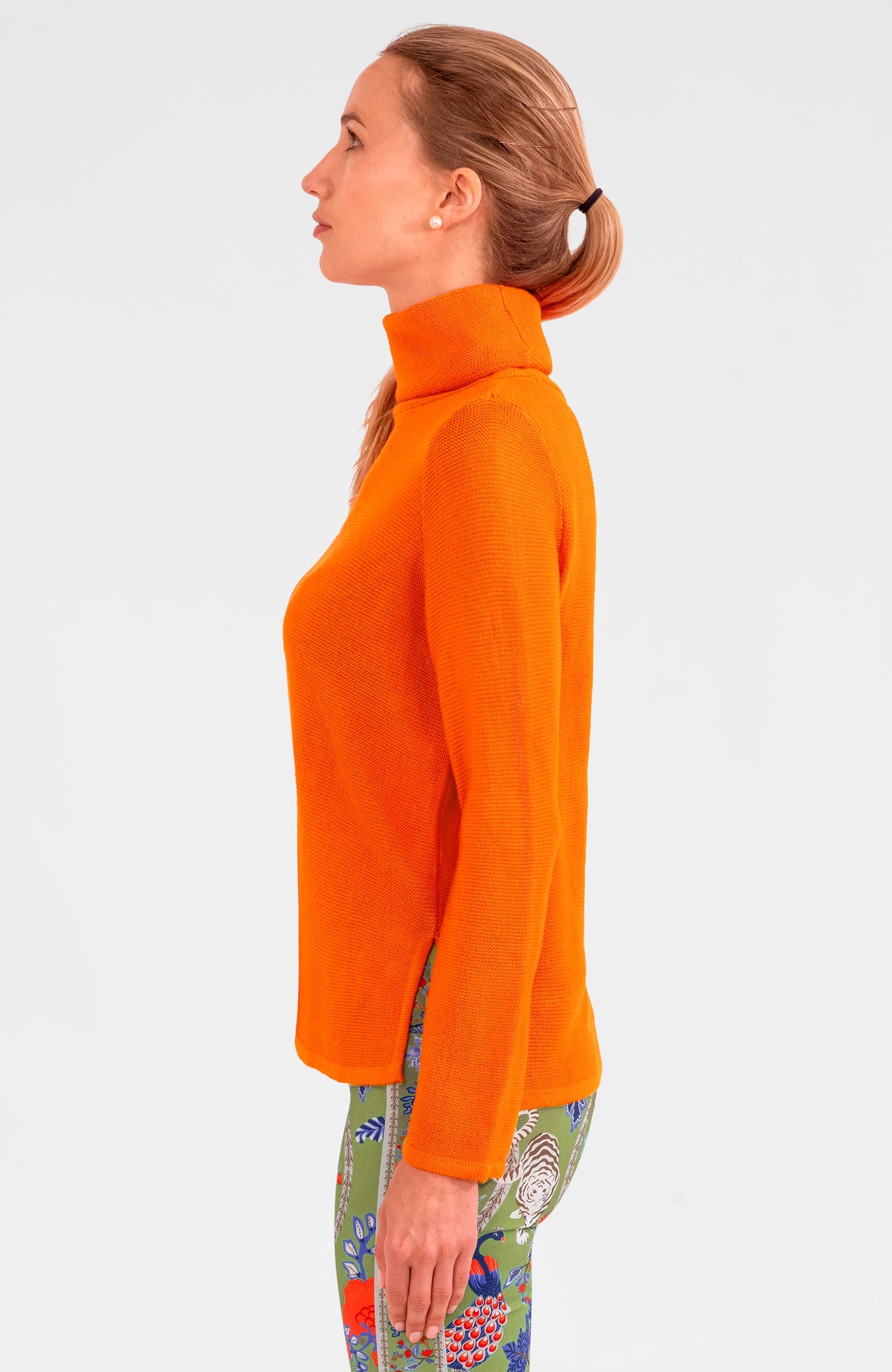 Knit Knit Turtleneck Sweater Orange